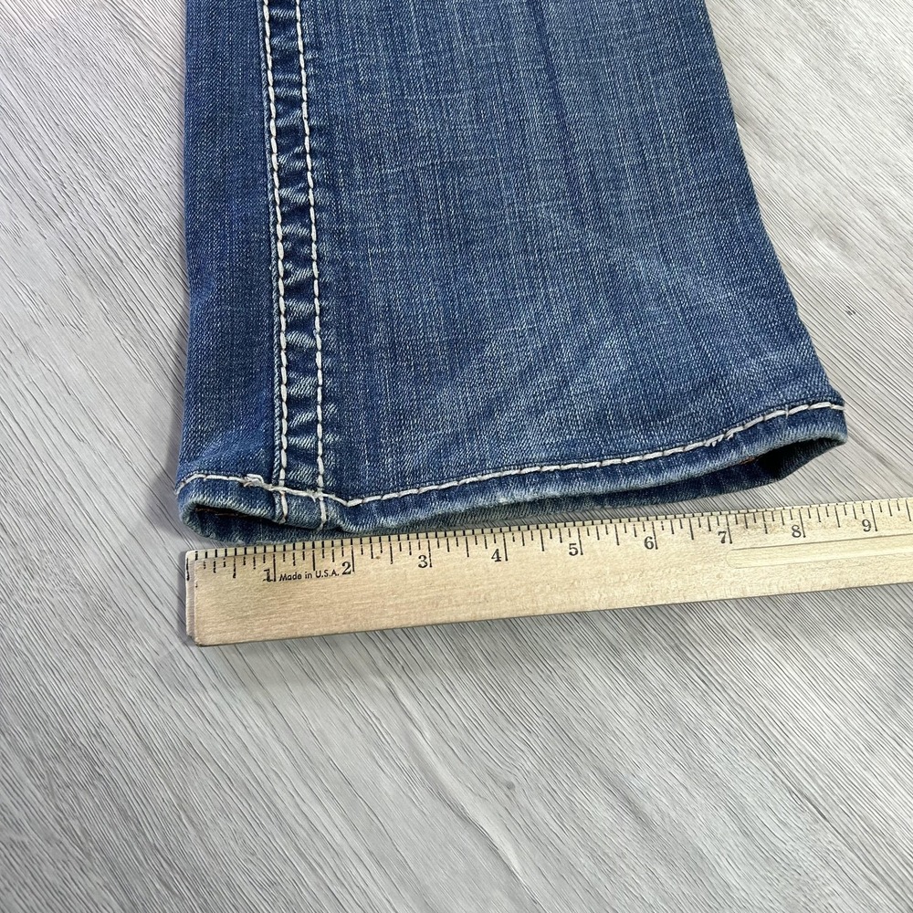 Rock Revival Jamie Easy Boot Jeans Womens 28 Blue Bootcut Distressed Denim - Picture 16 of 16